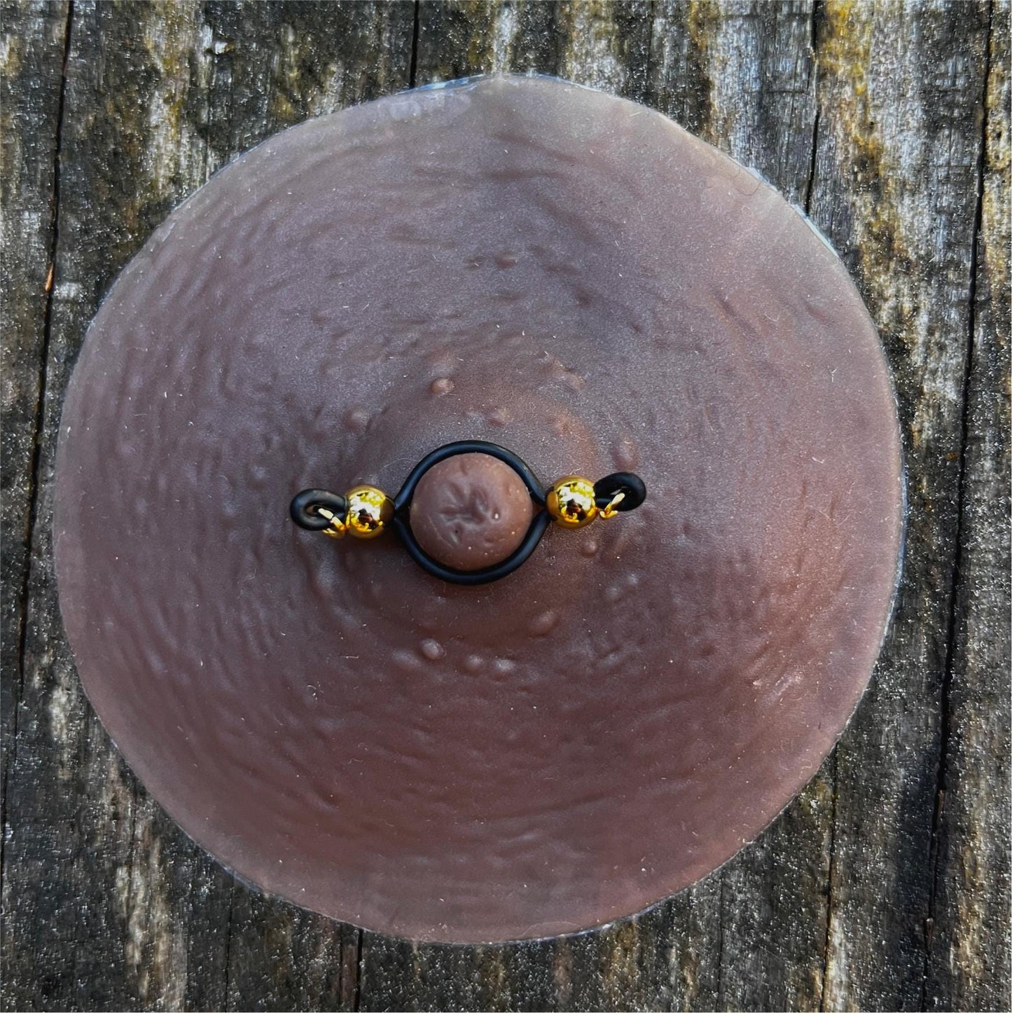 The Classic Gold Faux Nipple Piercing - Barbell Nipple Rings / Non Piercing Nipple Jewelry
