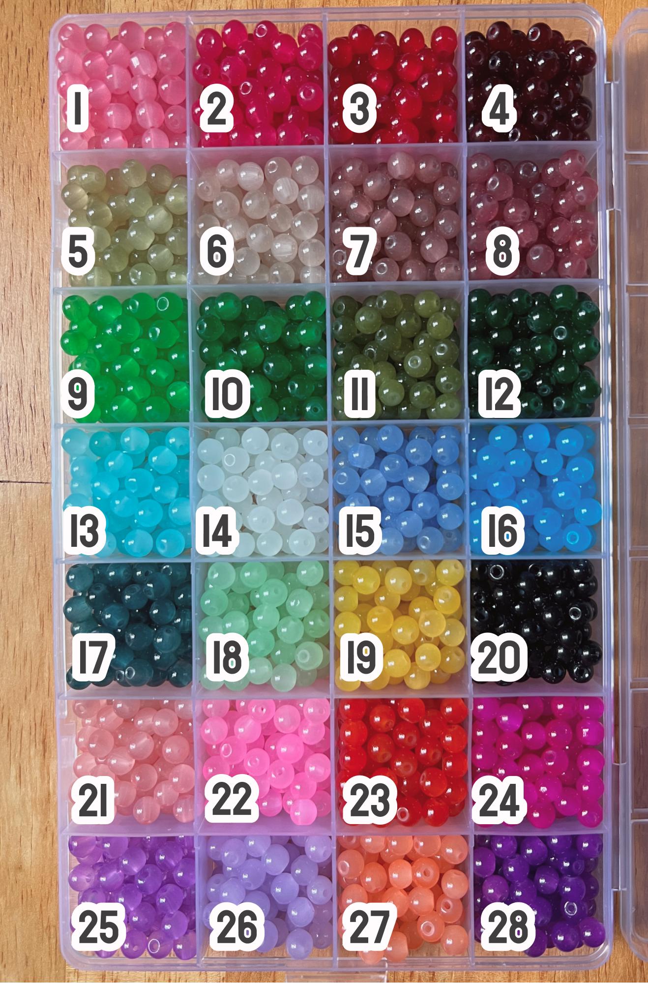 Colorful Glass Beads - Barbell Nipple Rings / Faux Nipple Piercing