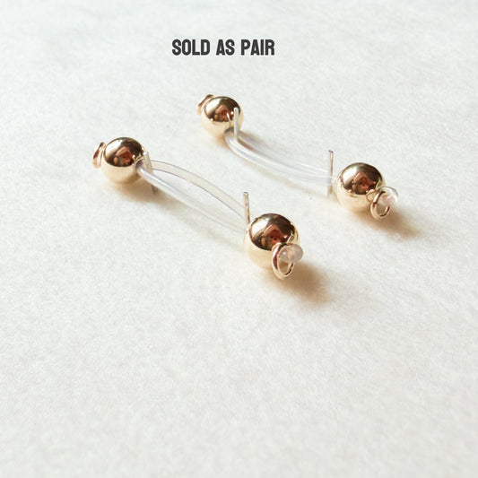 14k Gold Filled Barbell Fake Nipple Piercing - Luxury Barbell Nipple Rings