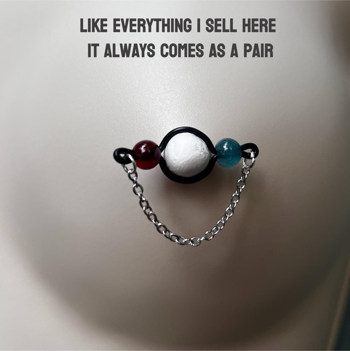 Little Add-On Nipple Chain for Fake Nipple Piercings - Nipple Jewelry Chain Only