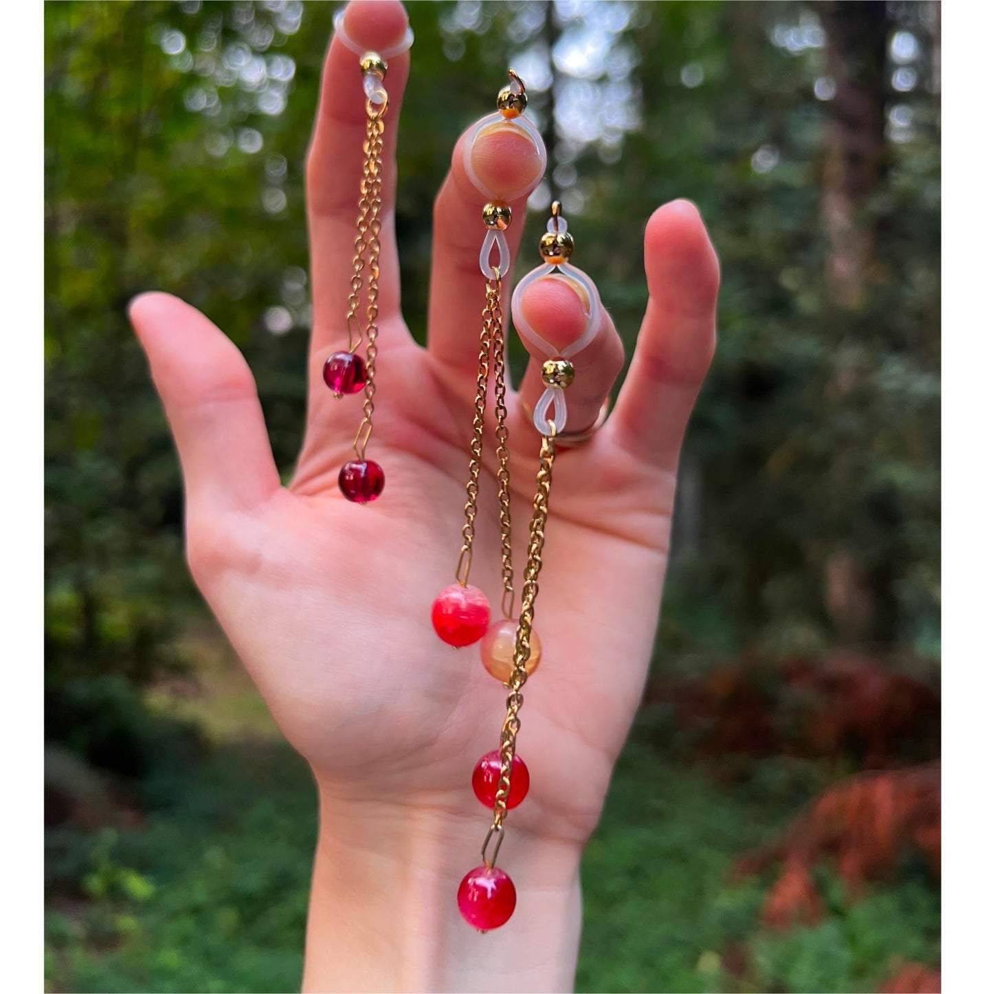 Cherry Chain Dangle - Faux Nipple Piercing / Non Piercing Nipple Jewelry