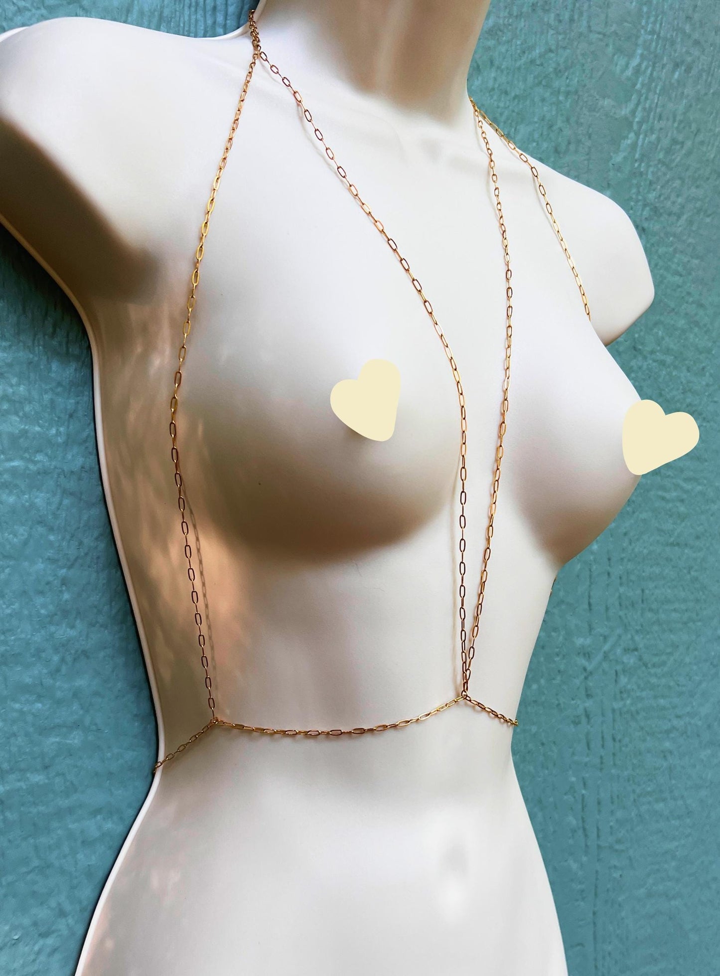 Adjustable Fine Chain Bra - Boho Body Chain Jewelry / Breast Harness