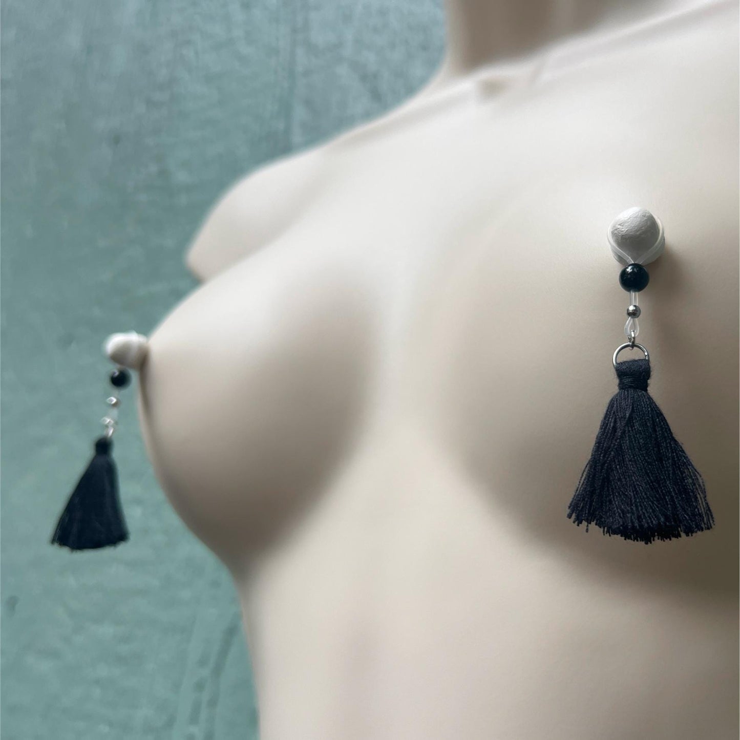 Tassel Nipple Jewelry Dangle - Faux Nipple Piercing / Non Piercing Nipple Jewelry