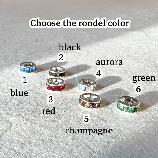 Silver Barbell with Rhinestone Roundel - Barbell Nipple Rings / Faux Nipple Piercing Body Jewelry