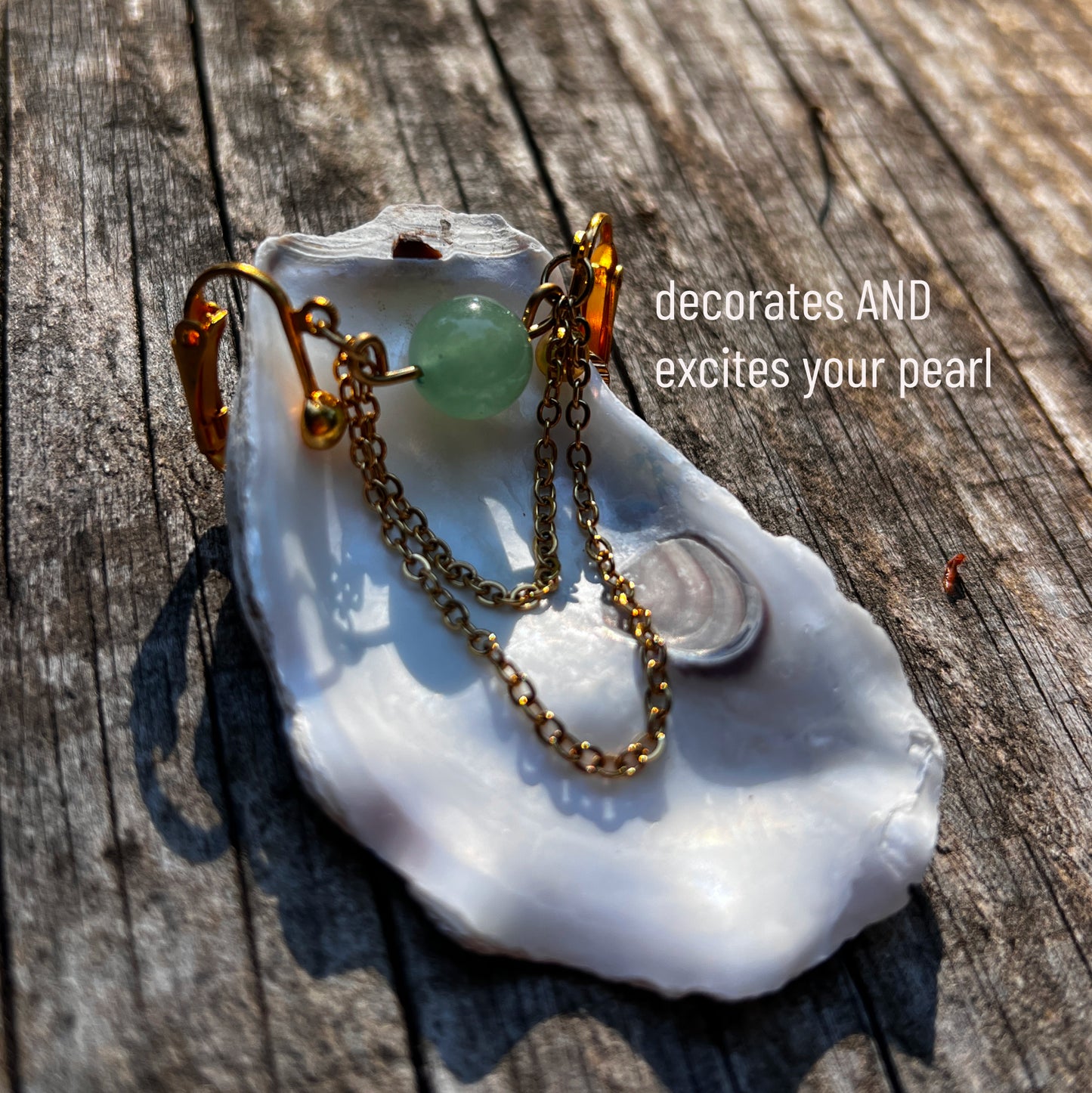 Labia Clip with Chains and Crystal Beads - Sensual Labia Jewelry / Intimate Jewelry