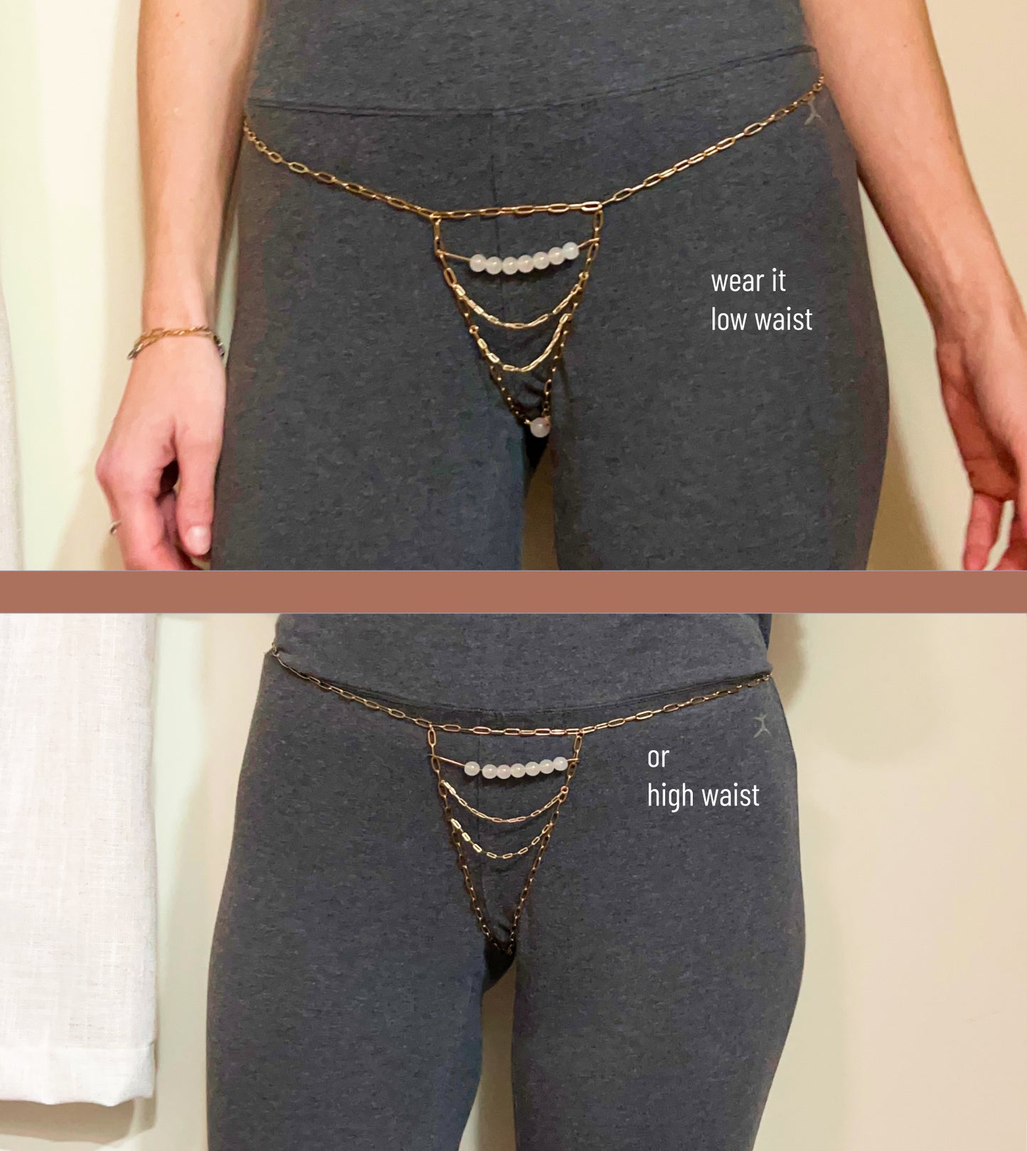 Crotchless Panties with Chains - Chain Thong / Ouvert Lingerie / BDSM Jewelry