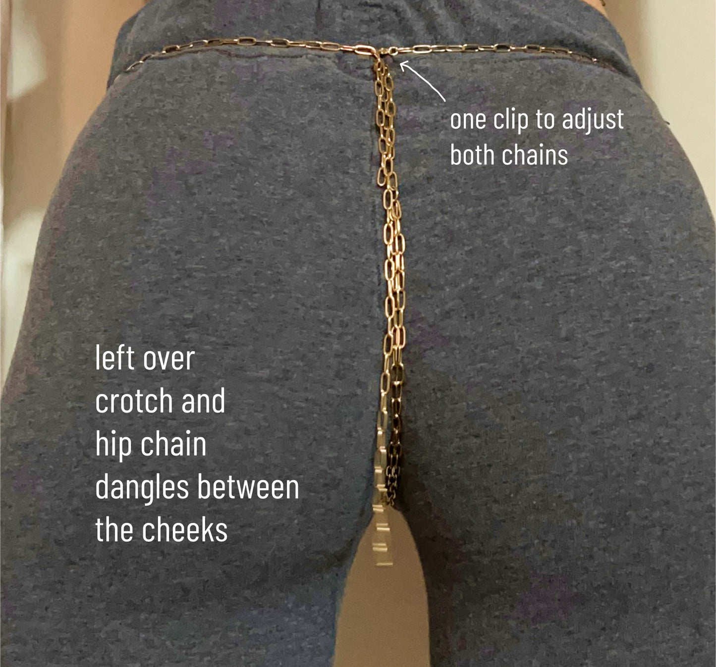 Crotchless Panties with Chains - Chain Thong / Ouvert Lingerie / BDSM Jewelry