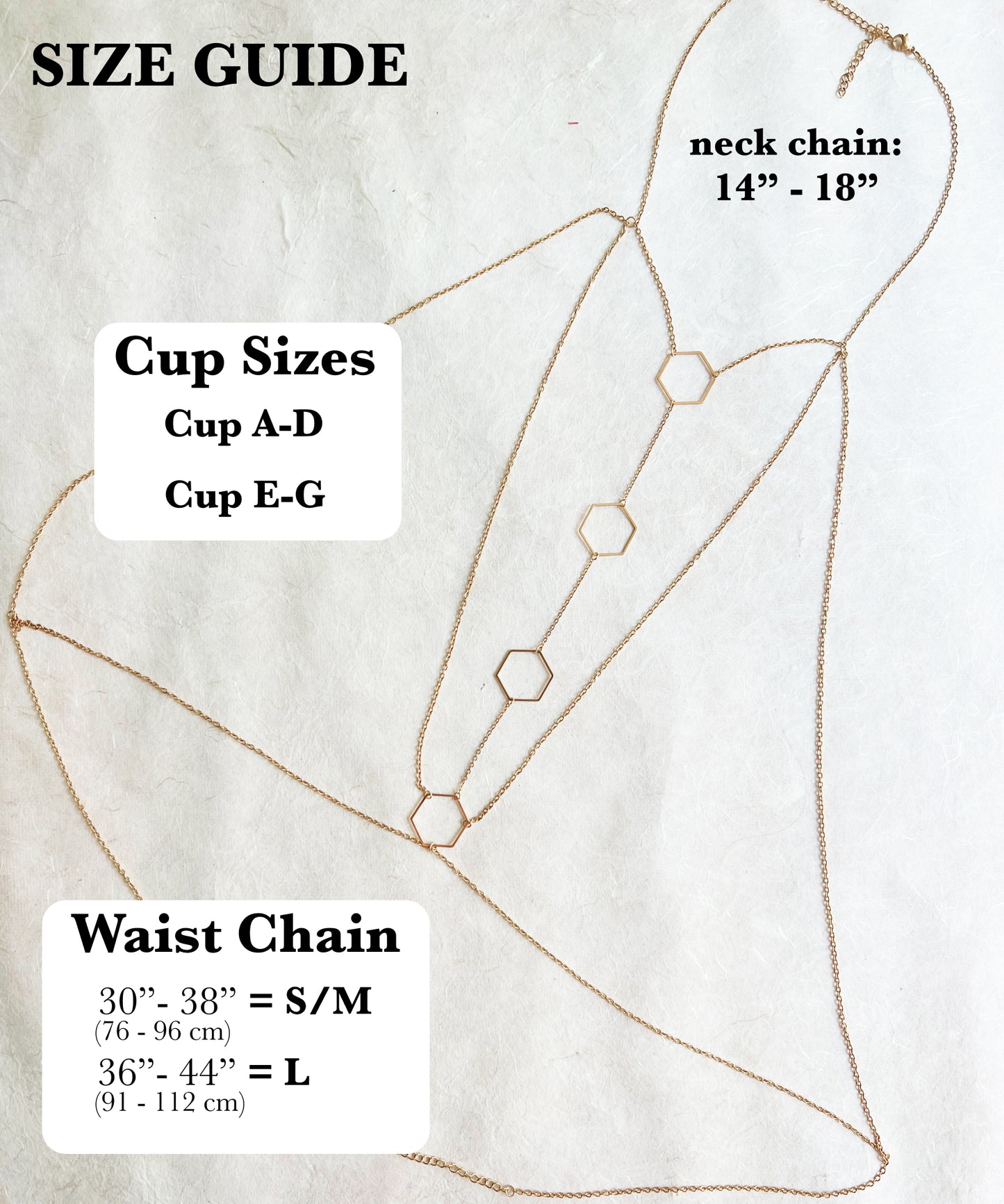 Polygon Boho Chain Bra / Body Chain Jewelry - Waterproof Bra Chain