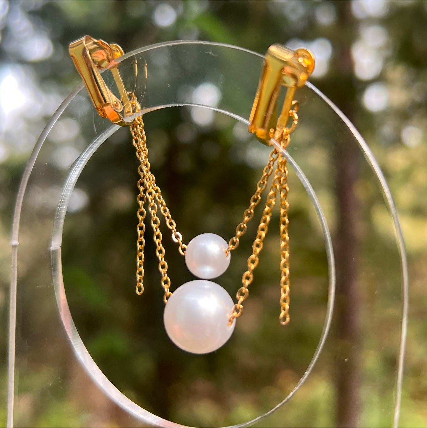 Labia Jewelry Dangle with Pearls - Intimate Jewelry / Labia Clip Jewelry