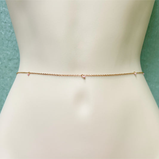 Dainty Beaded Belly Chain / Boho Waist Chain Jewelry - Waterproof Body Chain