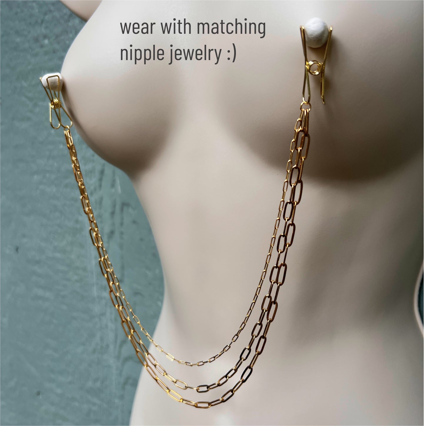 Crotchless Panties with Chains - Chain Thong / Ouvert Lingerie / BDSM Jewelry