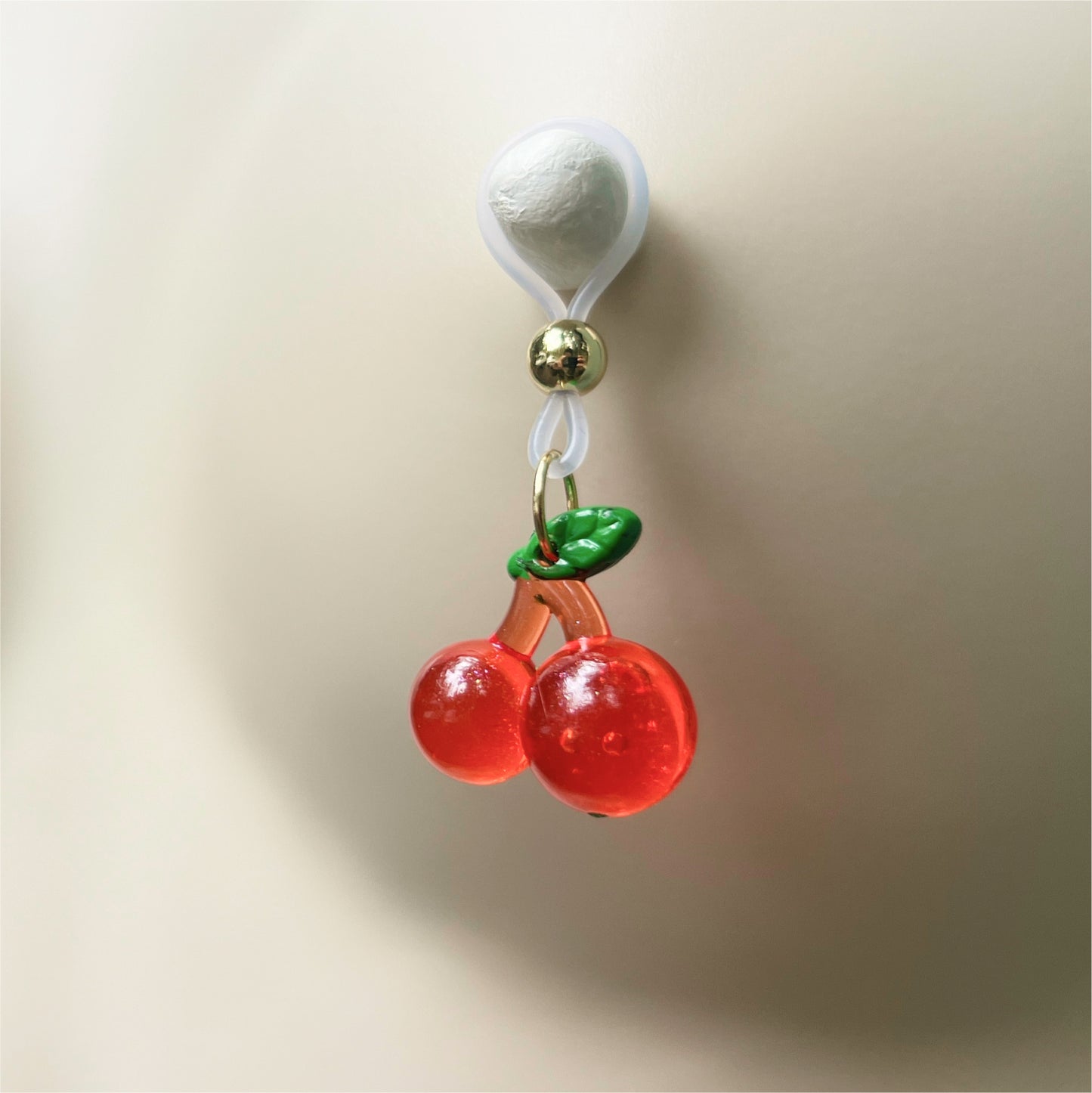 Cherry Nipple Jewelry - Faux Nipple Piercing / Non Piercing Nipple Jewelry