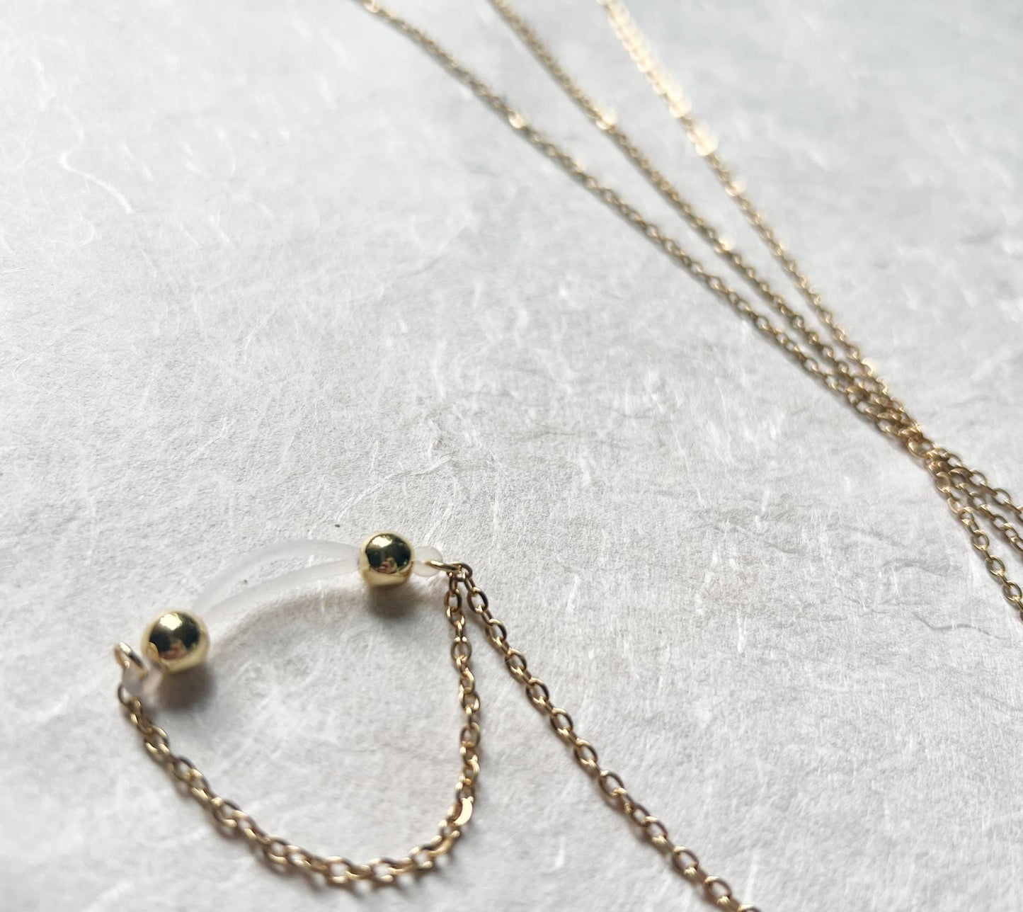 Vertical Choker Necklace to Faux Nipple Piercing - Body Chain Jewellery / Bra Chain Necklace