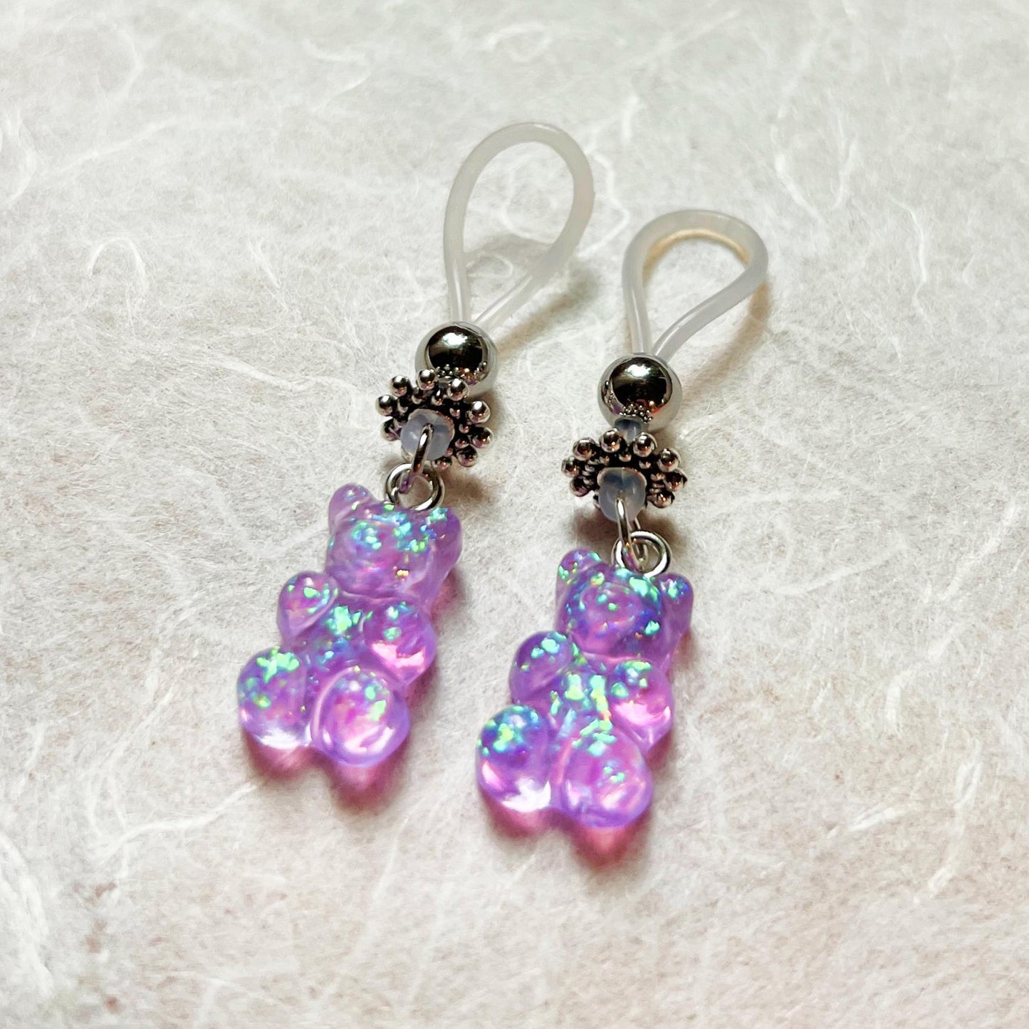 Gummy Bear Nipple Jewelry - Faux Nipple Piercing / Non Piercing Nipple Jewelry