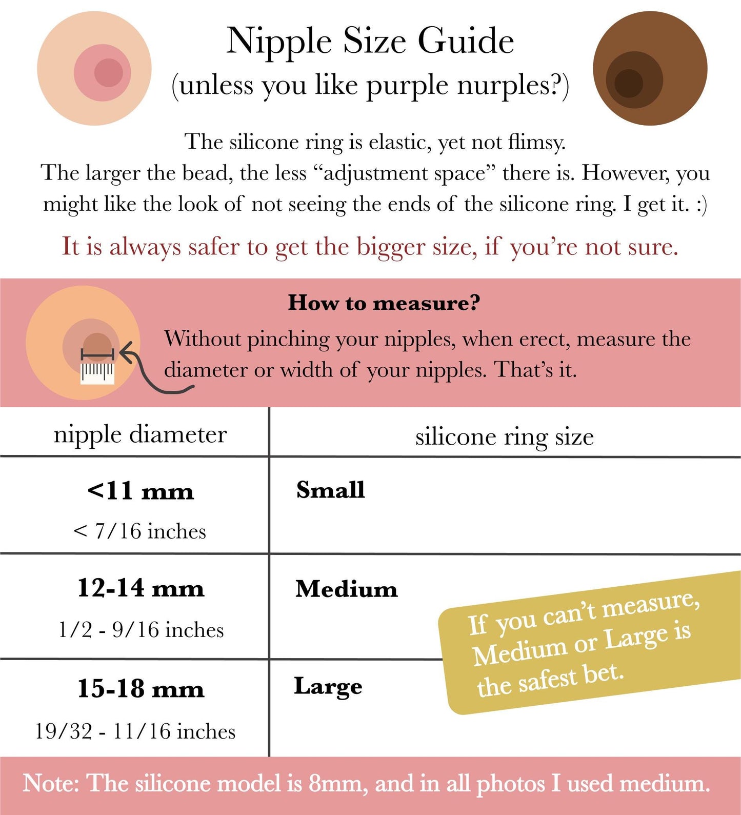 Handmade Bow - Barbell Nipple Rings / Faux Nipple Piercing