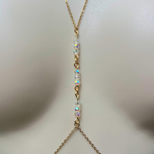 Sparkly Crystal Body Chain Jewelry - Waterproof Bra Chain / Breast Harness