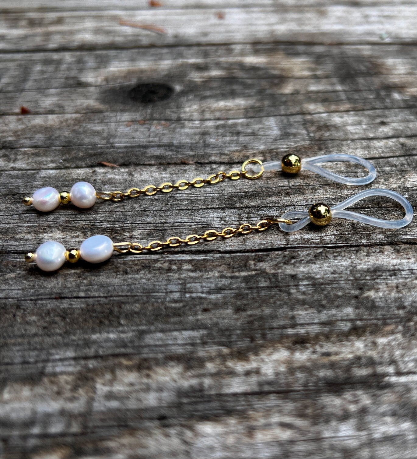 Real Pearl Nipple Noose Dangle - Faux Nipple Piercing / Non Piercing Nipple Jewelry