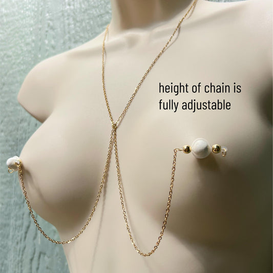 Add-On Chain for Fake Nipple Piercings - Nipple Body Chain Only