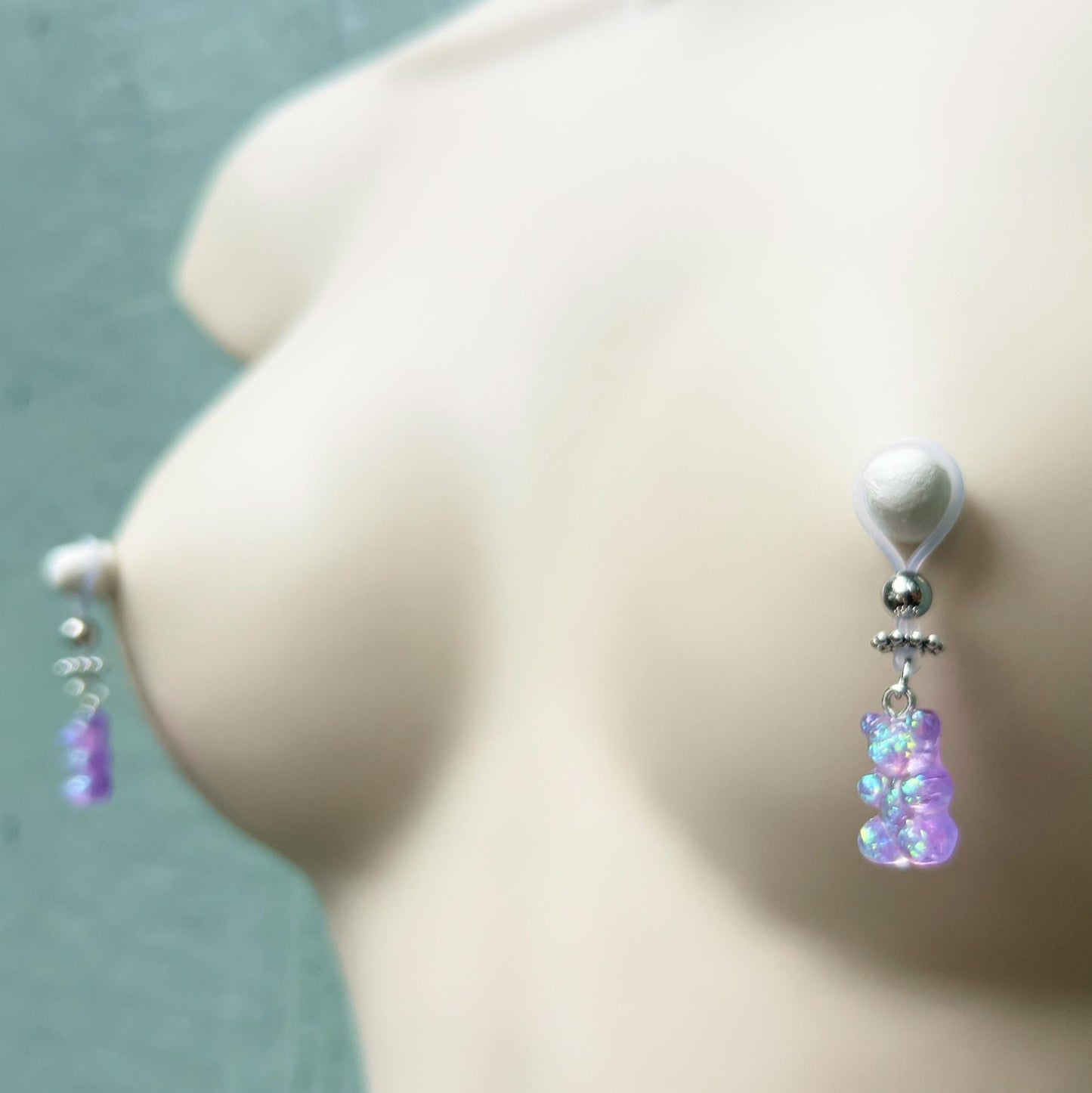 Gummy Bear Nipple Jewelry - Faux Nipple Piercing / Non Piercing Nipple Jewelry
