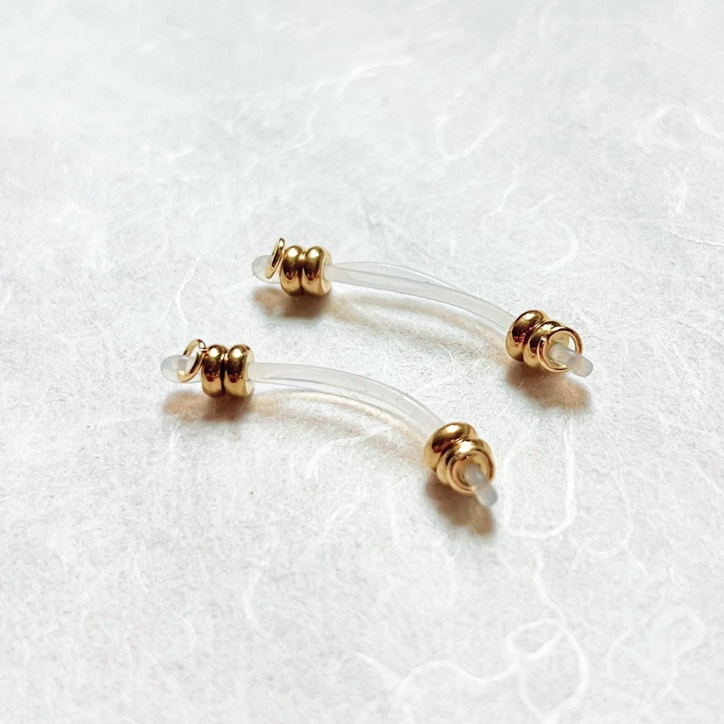 Dainty Flat Beads Fake Nipple Piercing - Barbell Nipple Rings / Nipple Jewelry Non Piercing