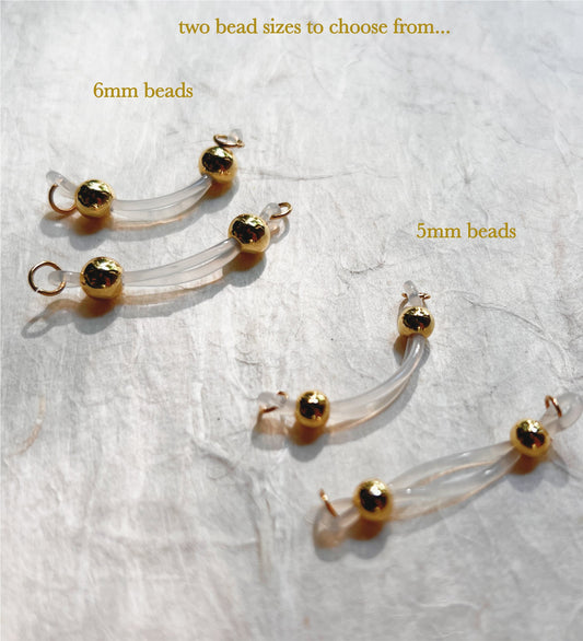 The Classic Gold Faux Nipple Piercing - Barbell Nipple Rings / Non Piercing Nipple Jewelry