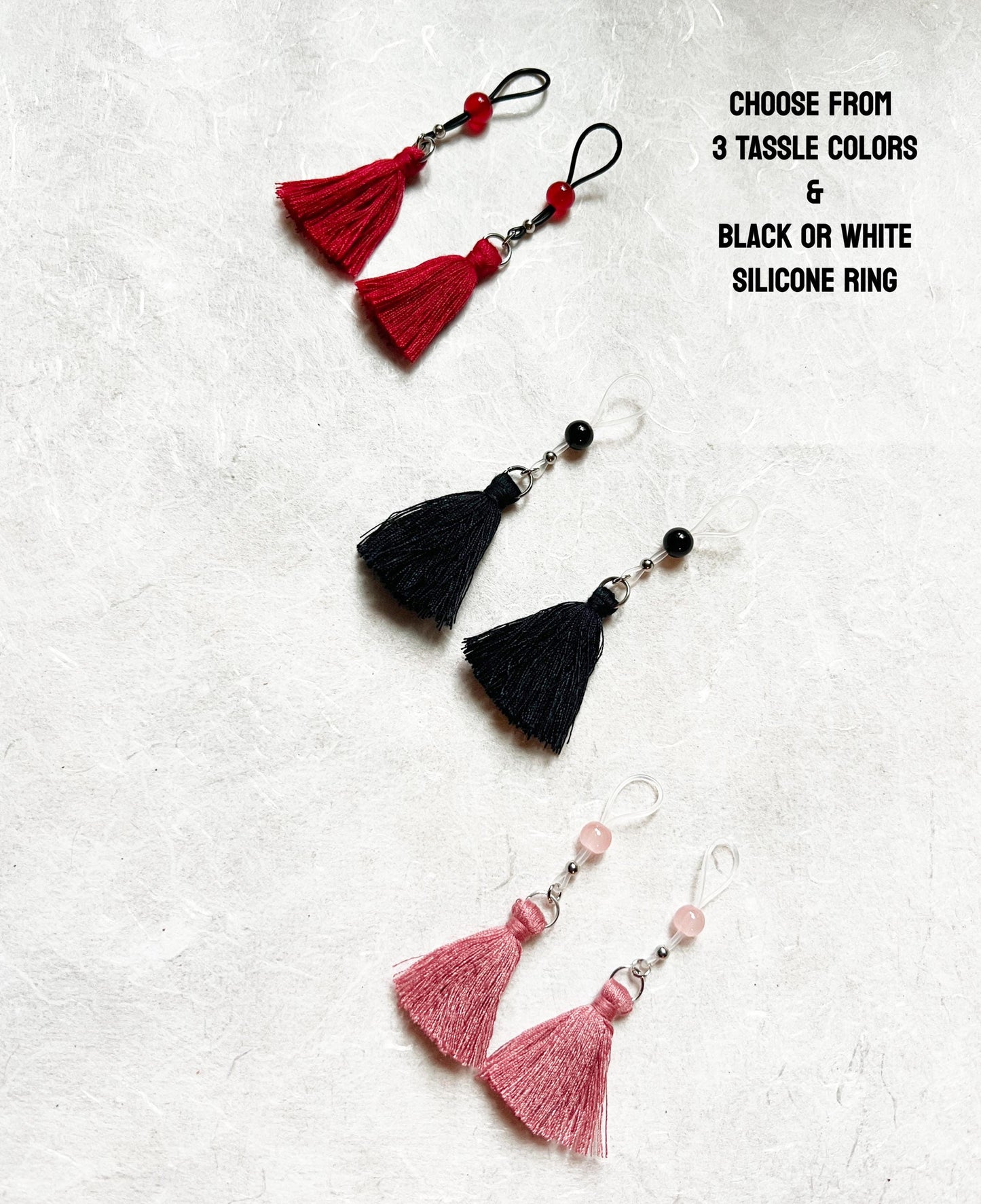 Tassel Nipple Jewelry Dangle - Faux Nipple Piercing / Non Piercing Nipple Jewelry