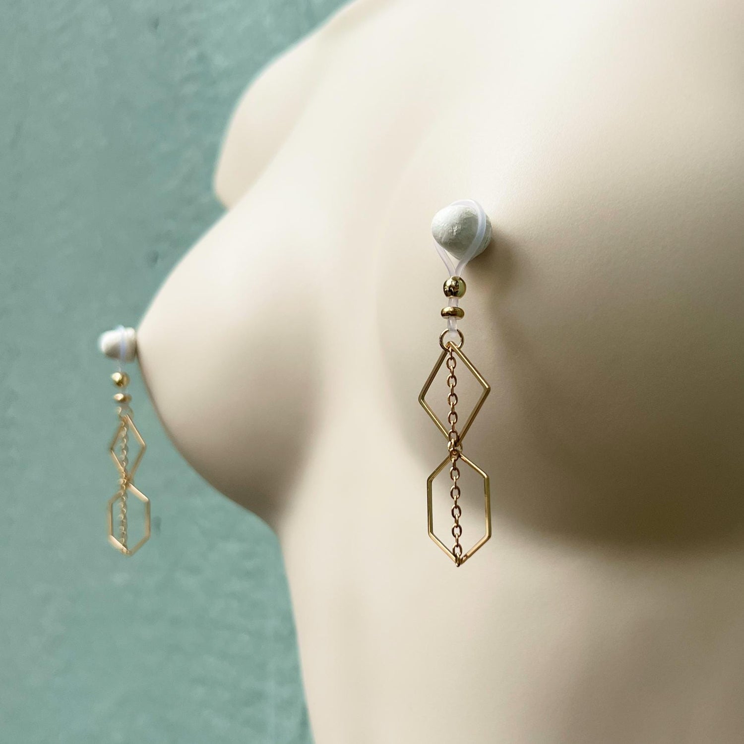Dangle Faux Nipple Piercings