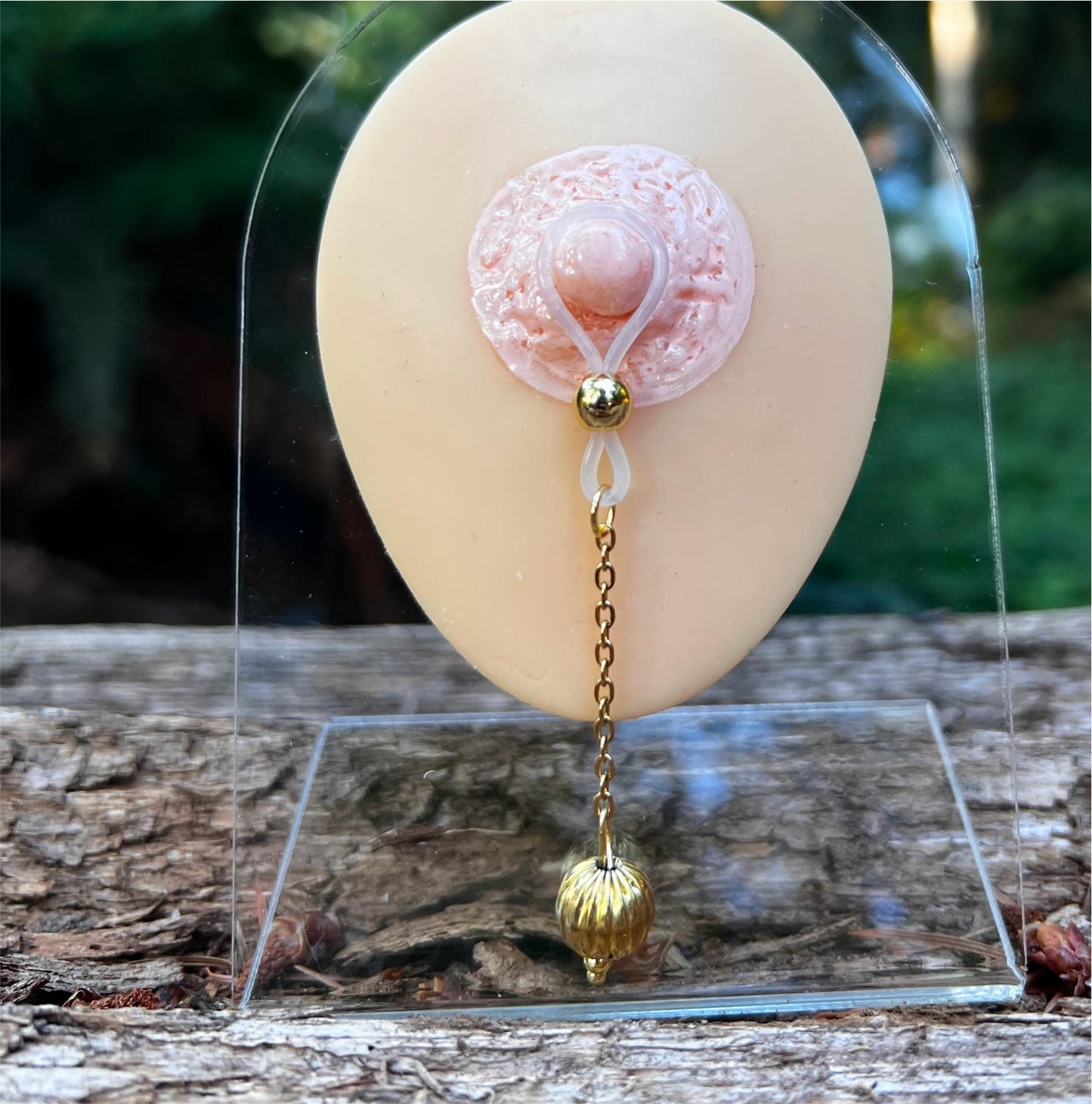 Gold Melon Dangle - Faux Nipple Piercing / Non Piercing Nipple Jewelry