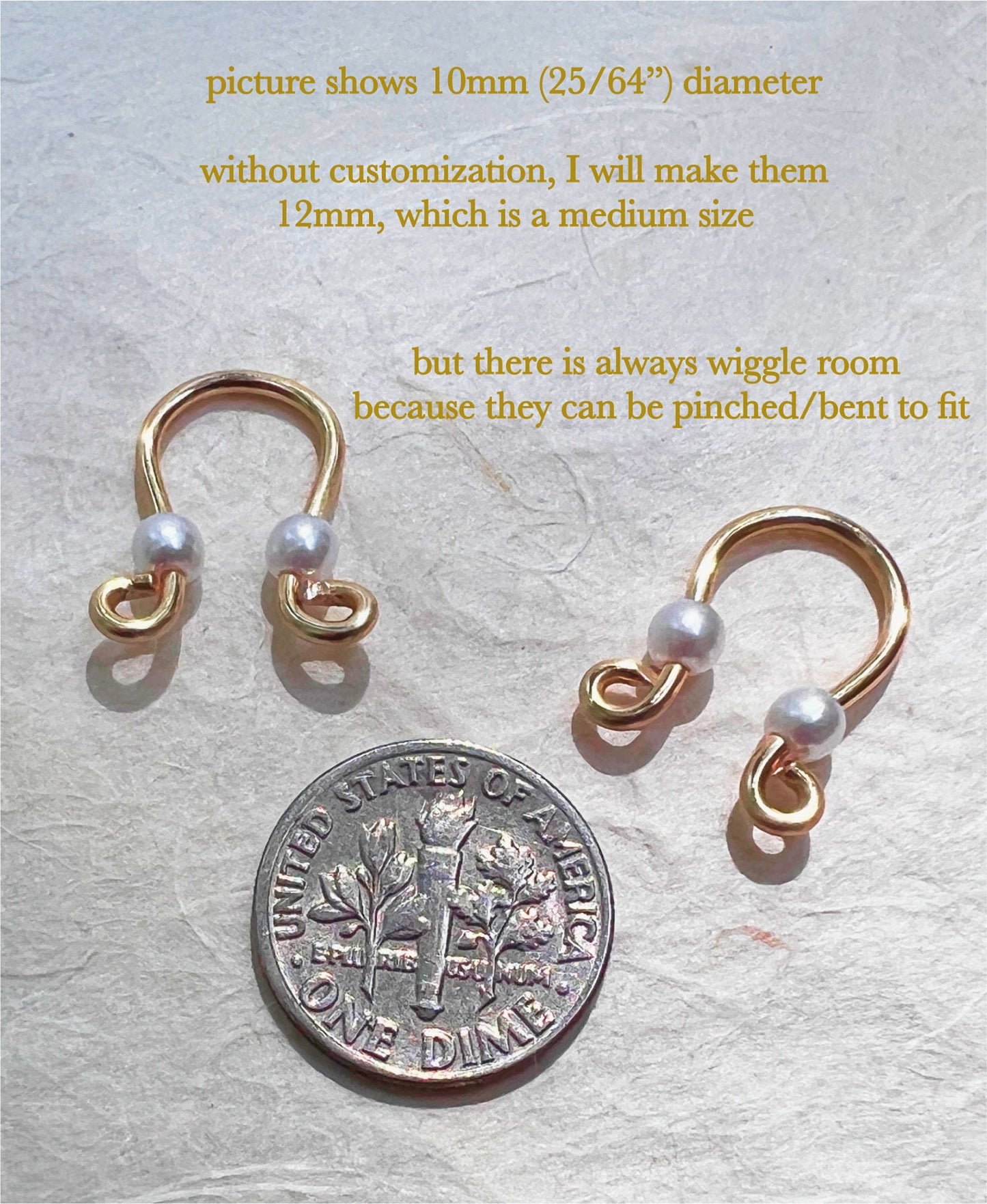 Nipple Rings with Pearls - Non Piercing Nipple Jewelry / Faux Nipple Piercing