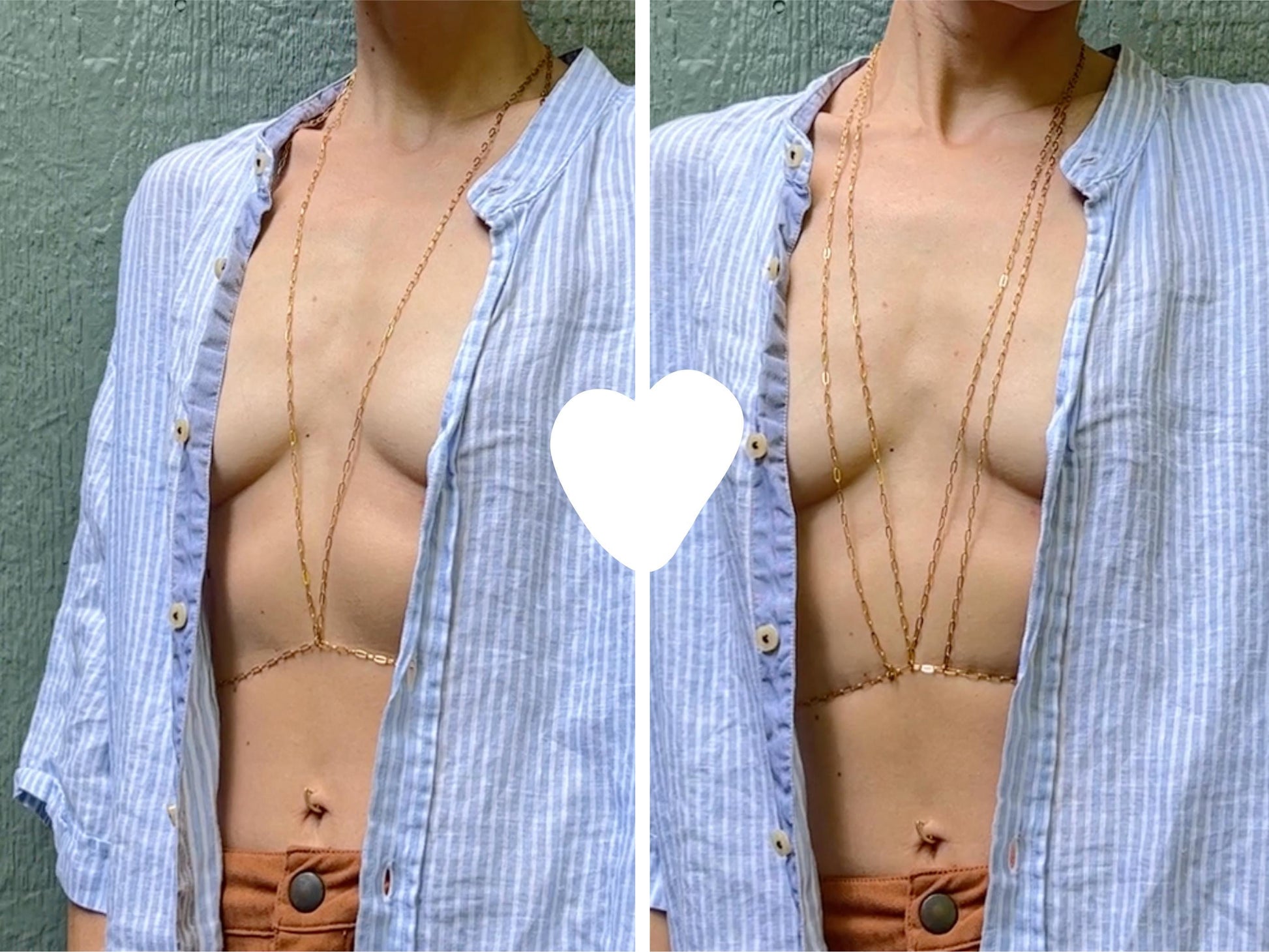 Bikini Chain Bra, Gold Body Chain adjustable, Boho Breast Chain, Bikini Body Chain