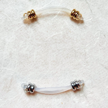 Dainty Flat Beads Fake Nipple Piercing - Barbell Nipple Rings / Nipple Jewelry Non Piercing
