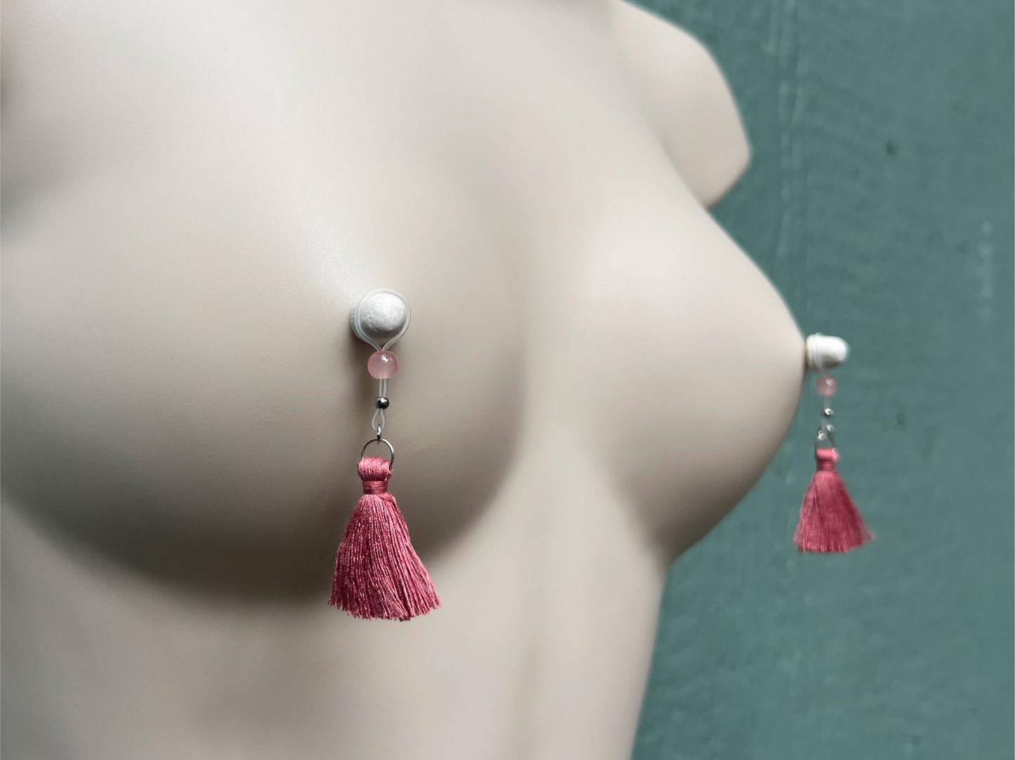 Tassel Nipple Jewelry Dangle - Faux Nipple Piercing / Non Piercing Nipple Jewelry
