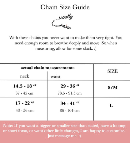 Minimalist Choker Body Chain Jewelry - Waterproof Chain Bra / Breast Harness