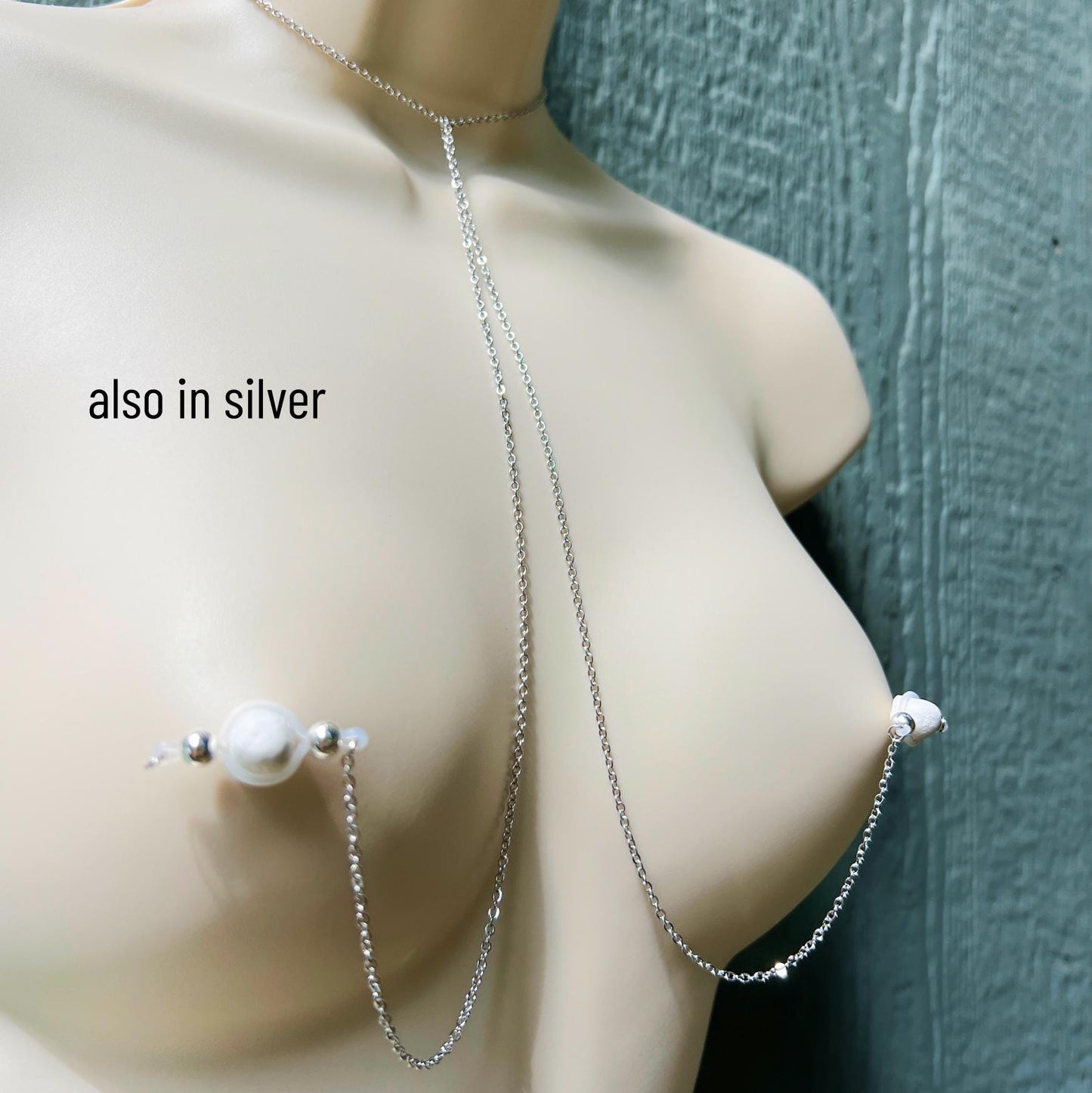 Add-On Chain for Fake Nipple Piercings - Nipple Body Chain Only