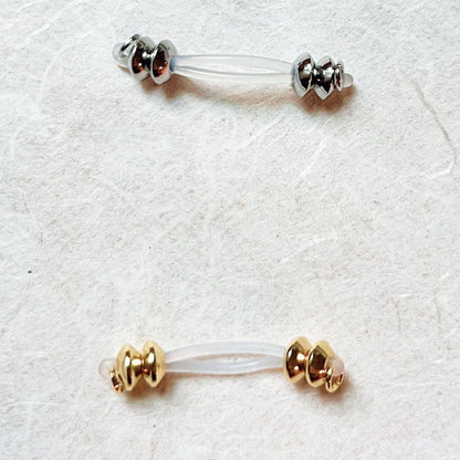 Big Flat Beads Fake Nipple Piercing - Barbell Nipple Rings / Nipple Jewelry Non Piercing