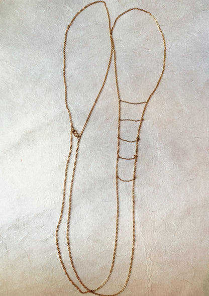 Boho Body Chain with Unique Ladder Design / Unisex Chain Bra Onesize