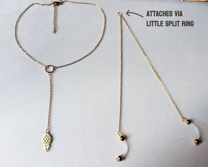 Upside Down Pineapple Necklace - Choker Lariat / Swinger Hotwife Jewelry