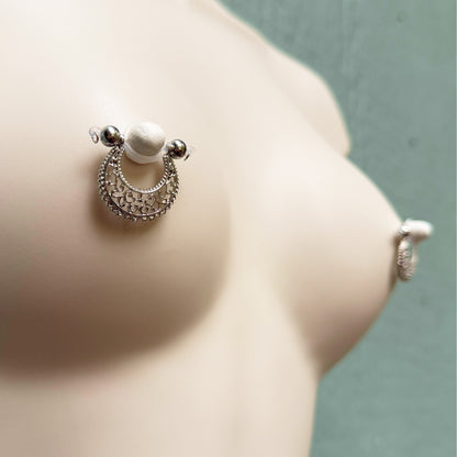 Non Piercing Nipple Shield / Fake Nipple Piercing, Nipple Rings