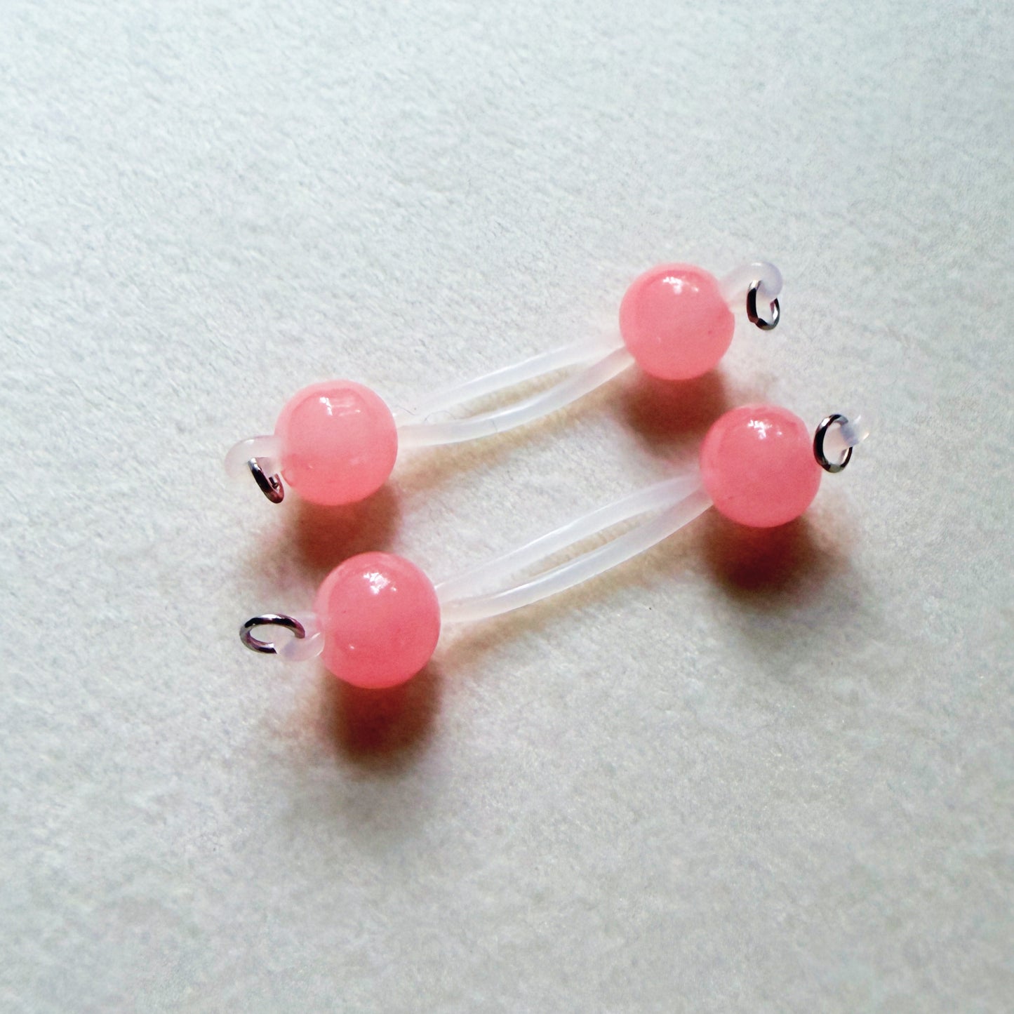 Large Fake Nipple Rings in 24 Colors - Barbell Faux Nipple Piercing / Non Piercing Nipple Jewelry