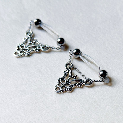 Non Piercing Nipple Shield Ornament / Fake Nipple Piercing, Nipple Rings