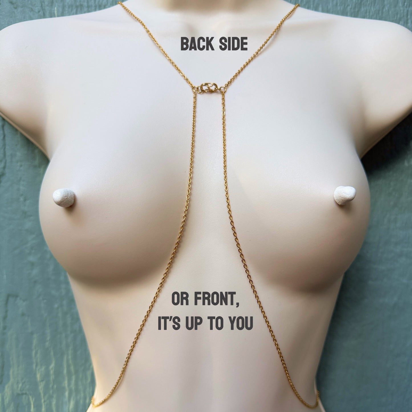Boho Body Chain with Unique Ladder Design / Unisex Chain Bra Onesize
