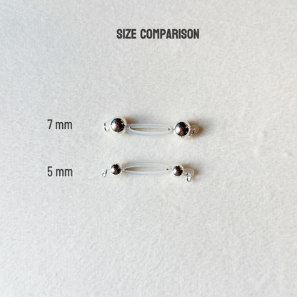 100% Sterling Silver Barbell Fake Nipple Piercing - Luxury Barbell Nipple Rings