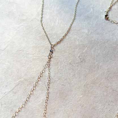 Sterling Silver or Gold Filled Body Chain with Blue Spinel / Bikini Chain