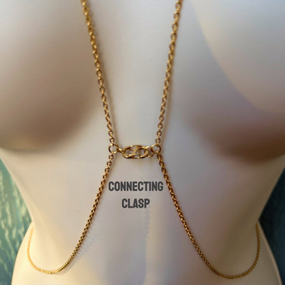 Boho Body Chain with Unique Ladder Design / Unisex Chain Bra Onesize