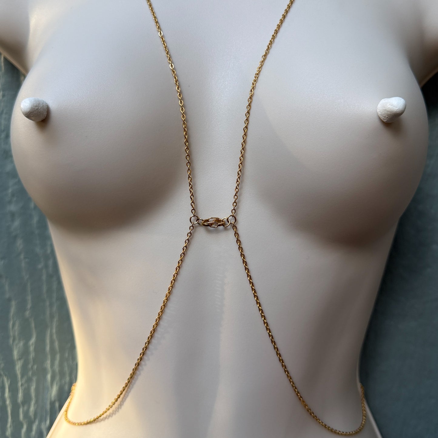Boho Body Chain with Unique Ladder Design / Unisex Chain Bra Onesize