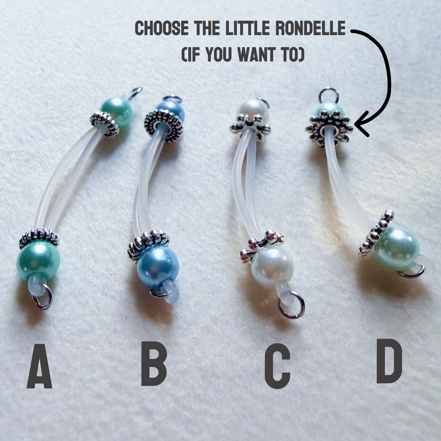 Pastell and Silver Fake Nipple Rings - Barbell Faux Nipple Piercing / Non Piercing Nipple Jewelry