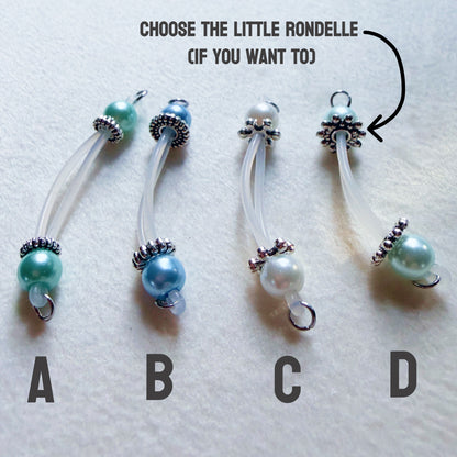 Pastell and Silver Fake Nipple Rings - Barbell Faux Nipple Piercing / Non Piercing Nipple Jewelry