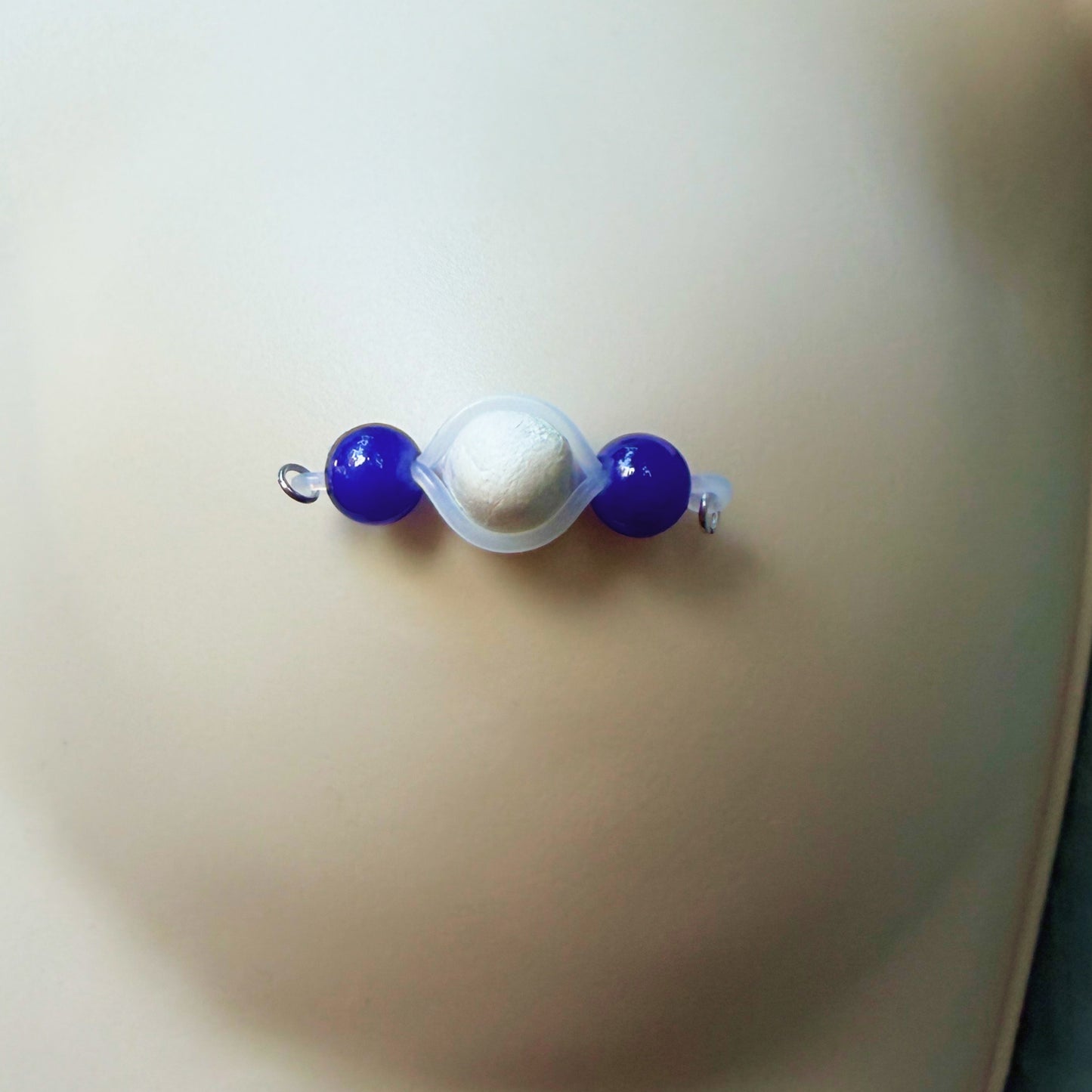 Large Fake Nipple Rings in 24 Colors - Barbell Faux Nipple Piercing / Non Piercing Nipple Jewelry