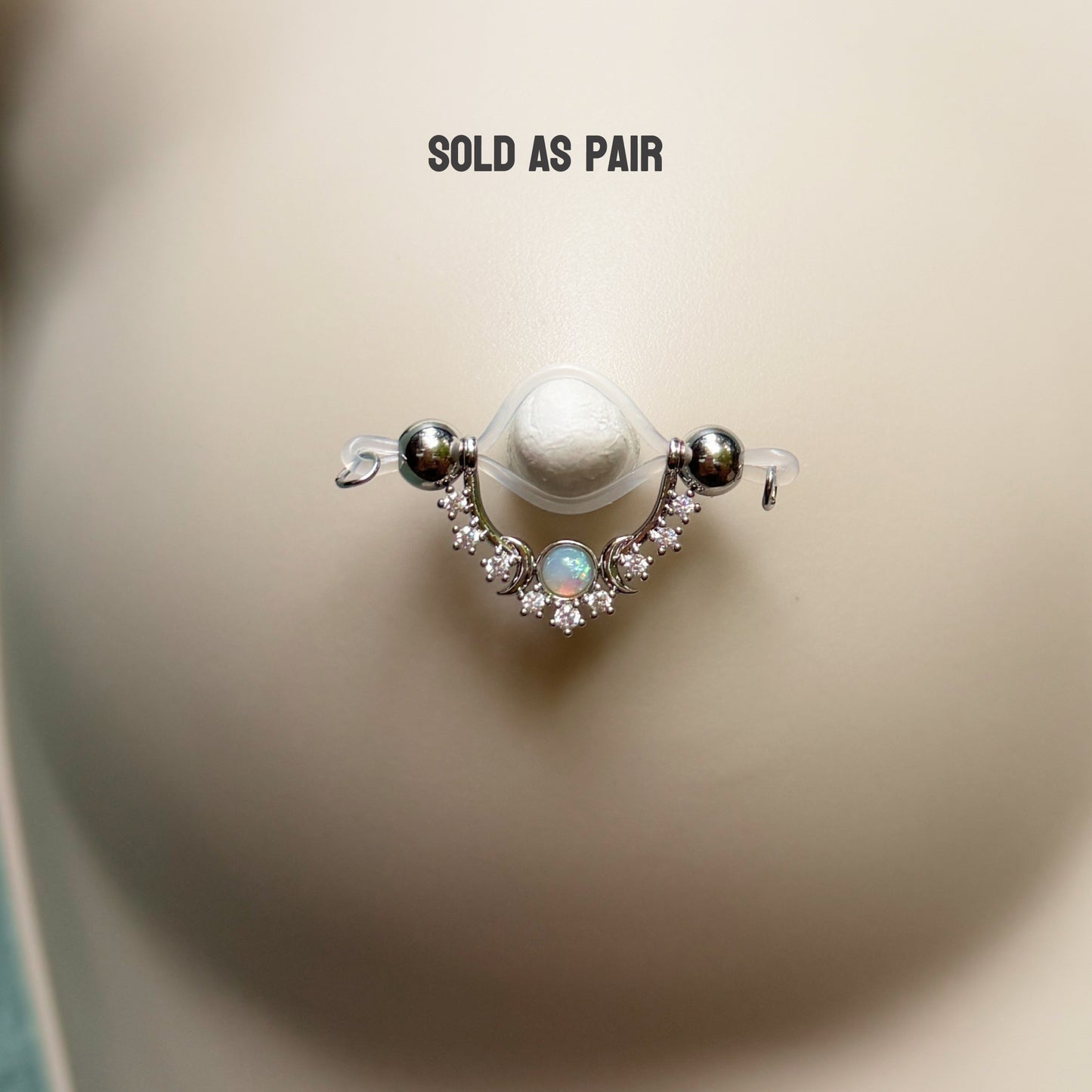 Non Piercing Nipple Shield / Fake Nipple Piercing, Nipple Rings