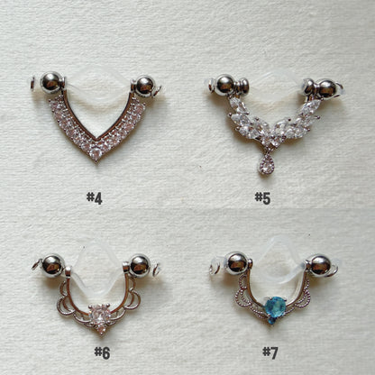 Non Piercing Nipple Shield / Fake Nipple Piercing, Nipple Rings